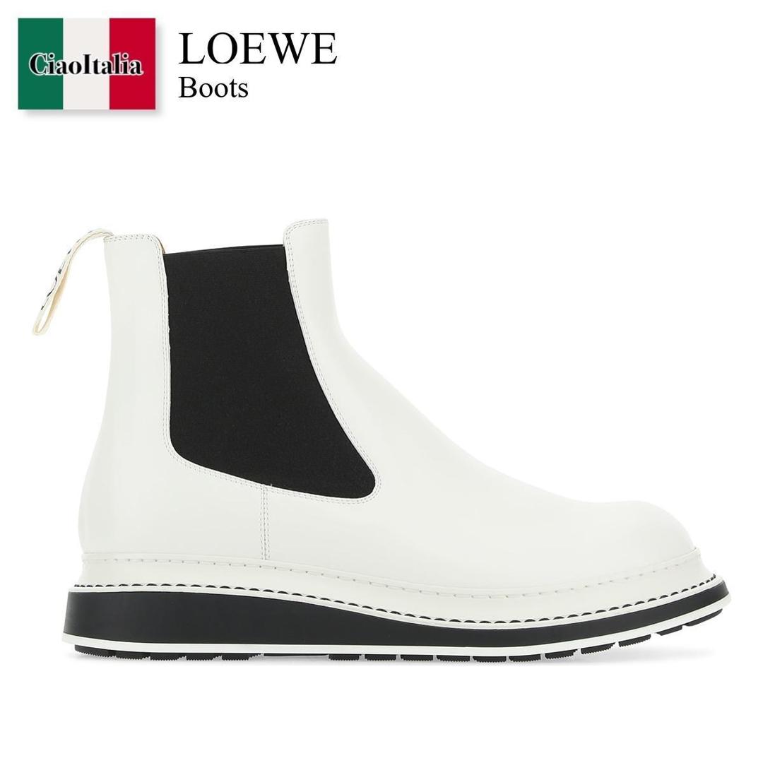 LOEWE ロエベ ホワイト ブーツ ロングブーツ オシャレアイテム 【公式