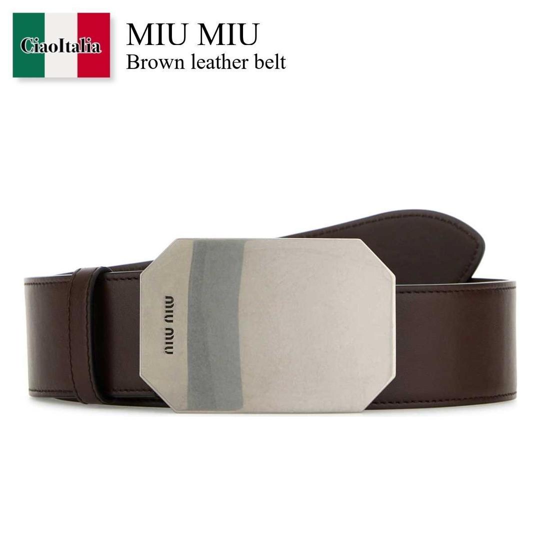 未使用 ミュウミュウ MIU MIU レザー ベルト 5CC589 MIU MIU - MIU MIU ベルト レザー ブラック 5CC589の通販 by