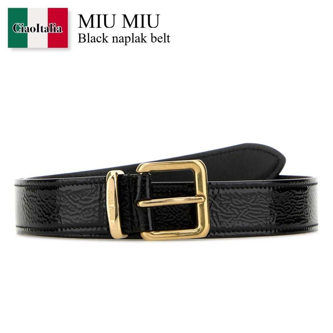 【MIUMIU】メタルバックル ロゴ レザー ベルト＊送料/関税込み ☆送料関税込☆MiuMiu ロゴ メタル バックル レザー ベルト