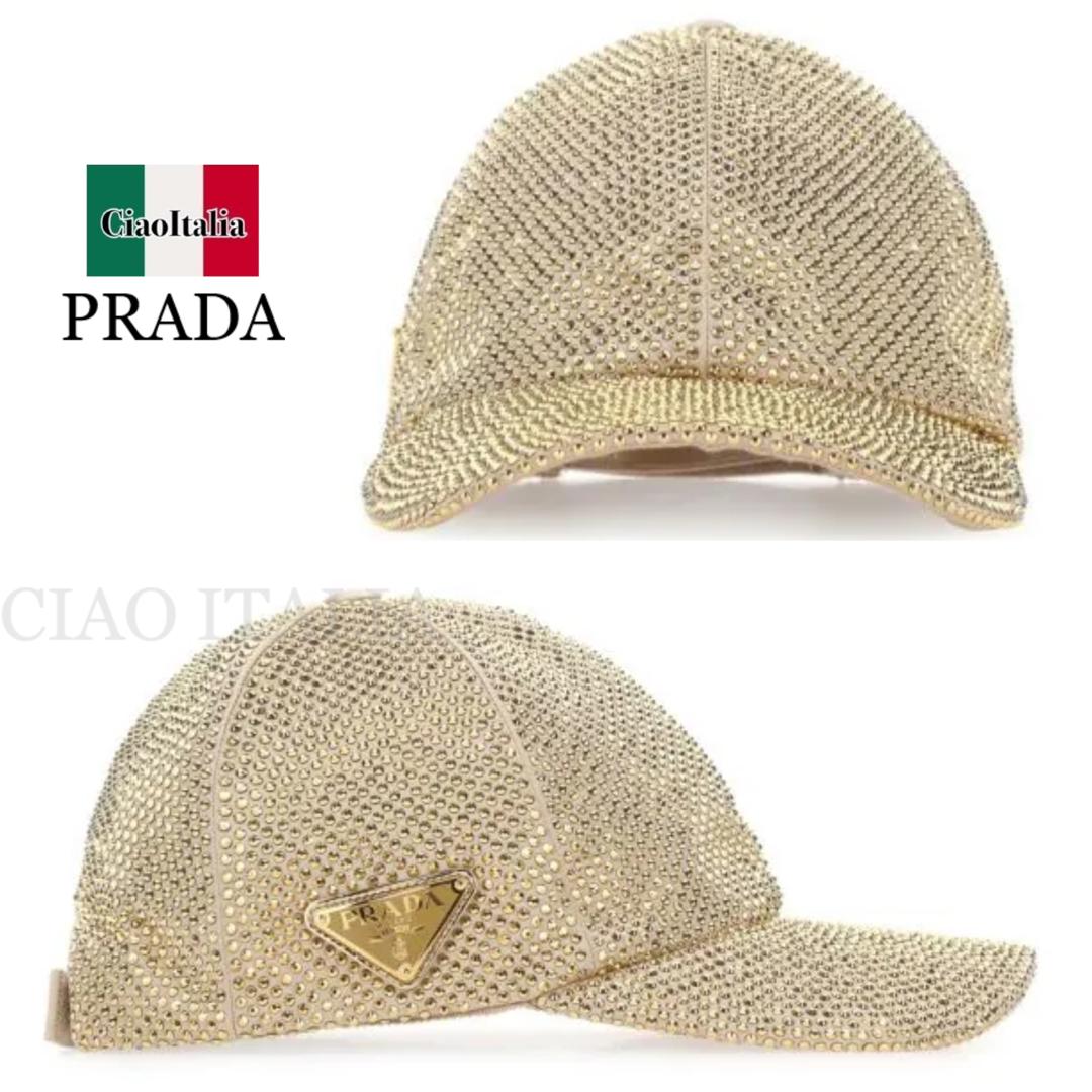 【物量制限事項・店卸し資産極限点・早め者制覇！】 プラダ / Prada Embellished Duchesse Baseball Cap / 1HC274 F0522 / 1HC274 2CLA F0522 / 1HC2742CLA / 1HC2742CLA F0522 / 1HC2742CLAF0522 / 旗がしら