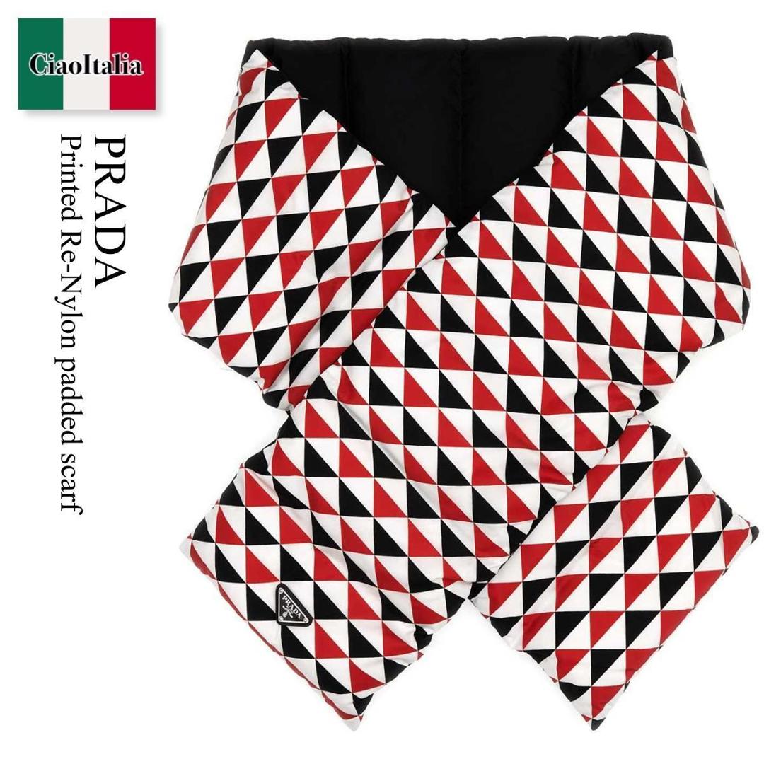 スカーフ PRADA SCARF (1FS091DGI F0X0A) Prada Scarf Yellow Black Silk Triangle Logo Women