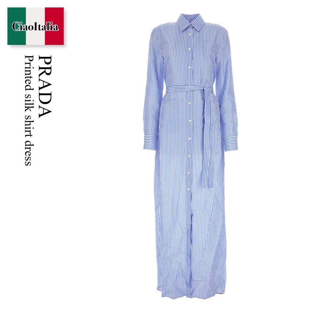 Prada Women Printed Silk Shirt Dress main image 1