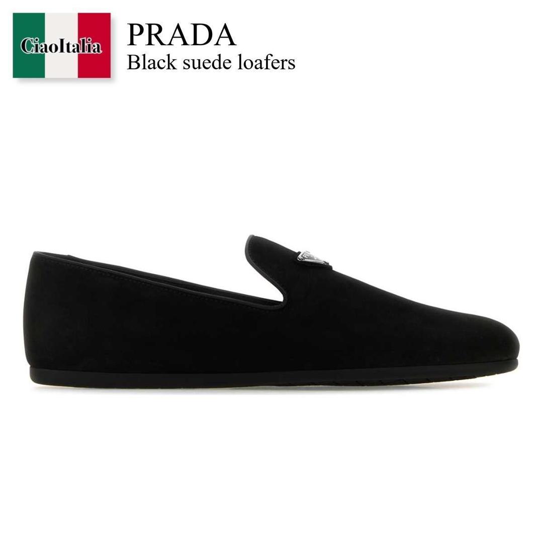 【物量制限事項・店卸し資産極限点・早め者制覇！】 プラダ / Prada Black Suede Loafers / 2S2974 F0002 / 2S2974 103 F0002 / 2S2974103 / 2S2974103 F0002 / 2S2974103F0002 / サンダル