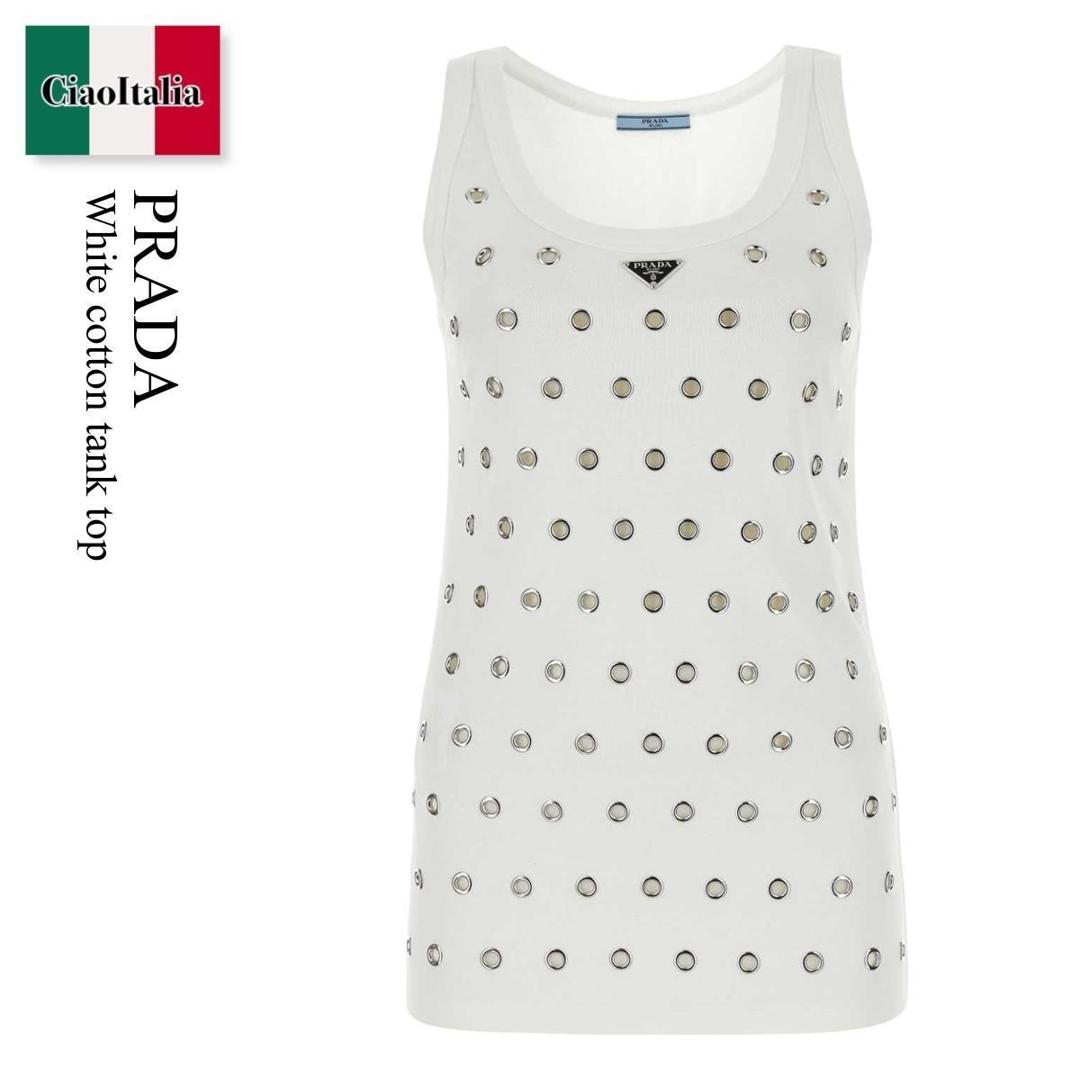 PRADA プラダ シルク ビーズネック ノースリーブ トップス サイズ40 楽天市場】PRADA プラダ タンクトップ ノースリーブ ニット カシミヤ70