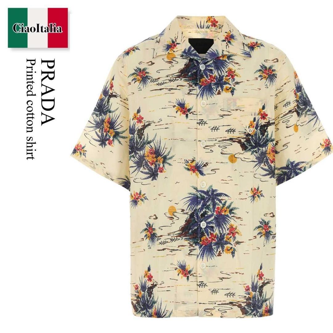 【分量制限事項・店卸し資産区分け・早め者白星！】 プラダ / Prada Printed Cotton Shirt / UCS414 F0032 / UCS414 SUMO16YK F0032 / UCS414SUMO16YK / UCS414SUMO16YK F0032 / UCS414SUMO16YKF0032 / プルオーバー