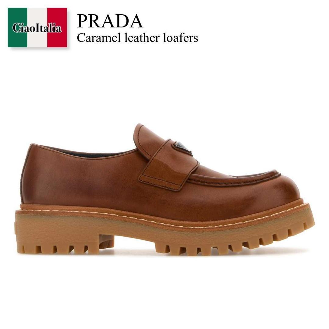 【新品未使用】✨PRADA　プラダ　フリンジモカシン　ローファー　キャメル 210.jpg