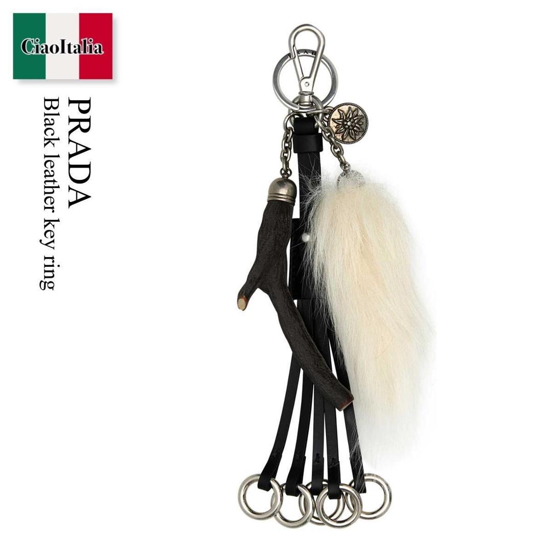 楽天市場】プラダ PRADA キーリング ブラック メンズ 1ps057 66a f0h76