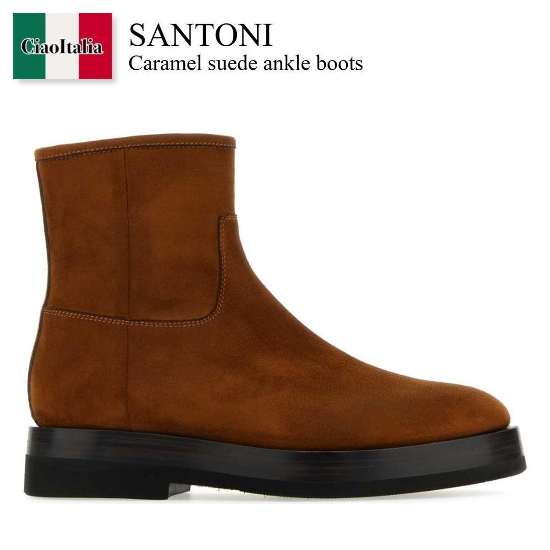 【数量限定・在庫限り・早い者勝ち!】 サントーニ / Santoni Caramel Suede Ankle Boots / MCCO18268JM4KCAT / MCCO18268JM4KCAT M40 / MCCO18268JM4KCATM40 / ブーツ|Ciao Italia