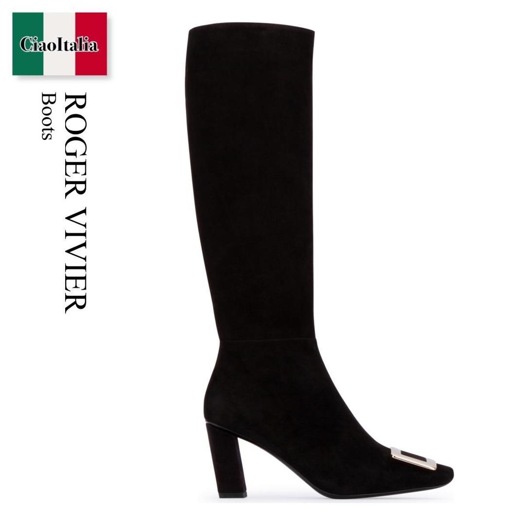 【寸法押さえる・店卸し資産境界線・早め者制覇！】 ロジェ・ヴィヴィエ / Roger Vivier Boots / RVW71336000HR0 / RVW71336000HR0 B999 / RVW71336000HR0B999 / 真っただ中ブーツ