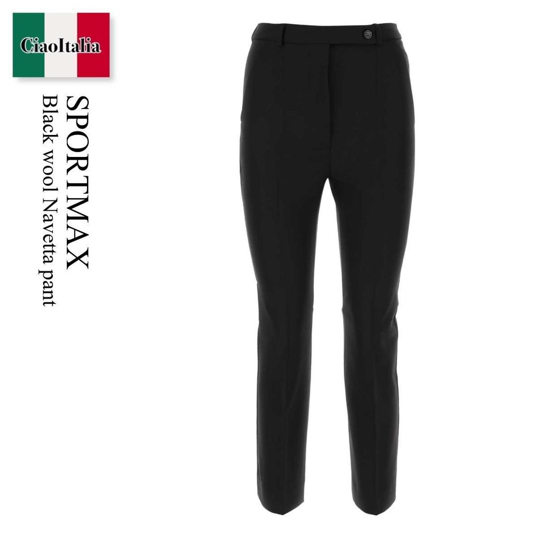 【楽天市場】【数量限定・在庫限り・早い者勝ち！】 スポーツマックス / Sportmax Black Wool Navetta Pant ...