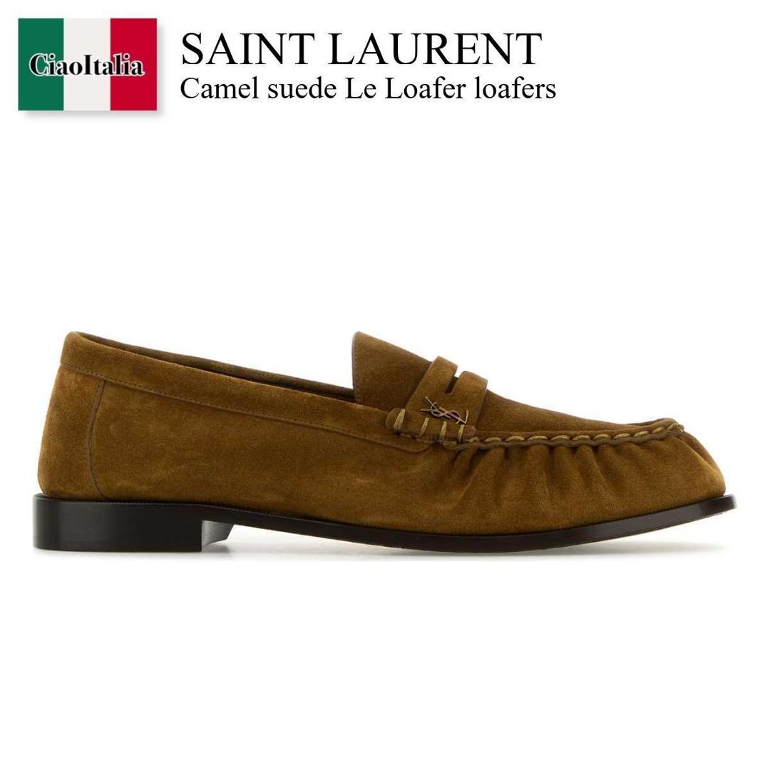 【寸法押さえる・店卸し資産境界線・早め者戦勝！】 サンローラン / Saint Laurent Camel Suede Le Loafer Loafers / 816812 2W5AC / 816812 2W5AC 9808 / 8168122W5AC / 8168122W5AC 9808 / 8168122W5AC9808 / 御召しものシューズ・革靴・商行為シューズ