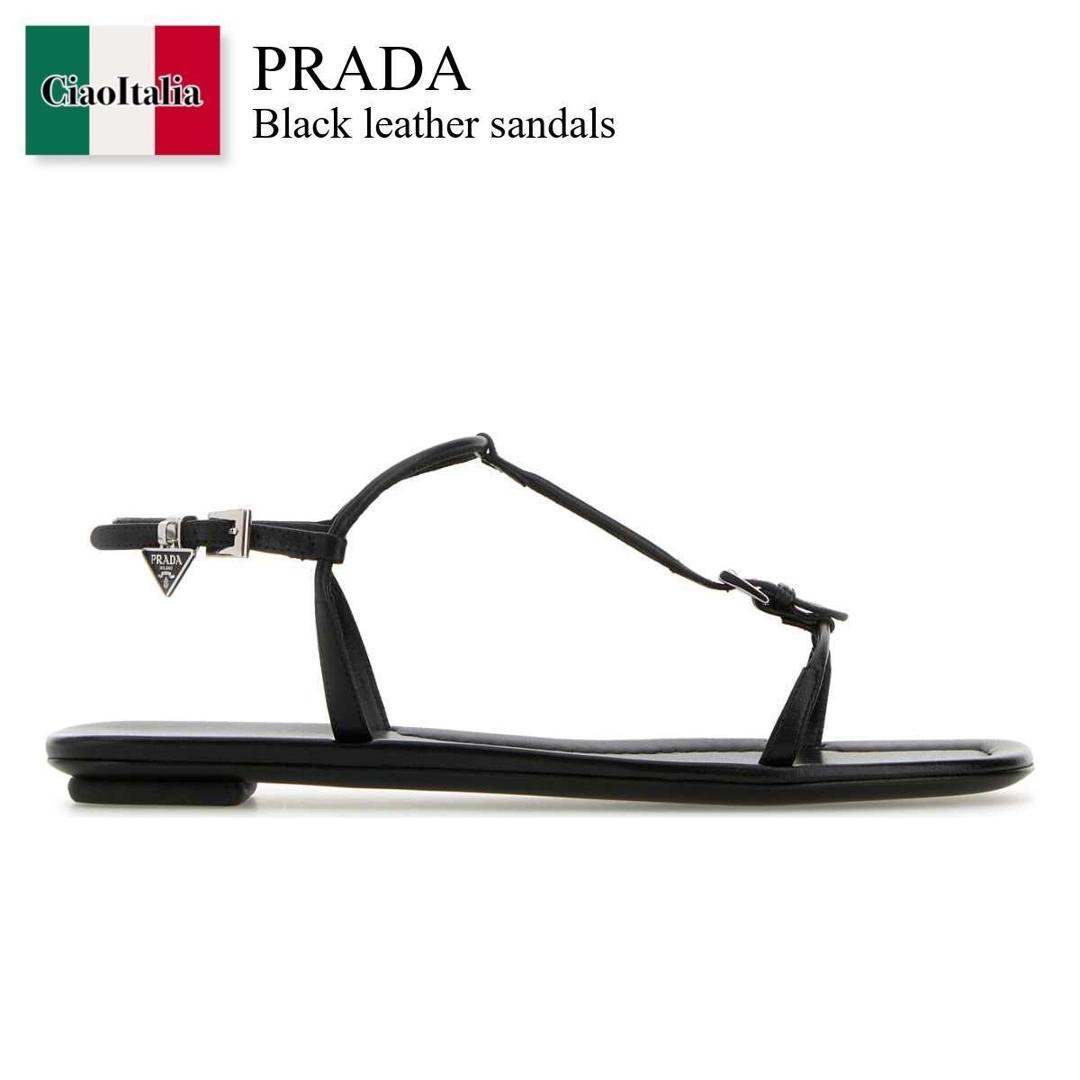 PRADA クリア　オープントゥ サンダル 39 PRADA(プラダ) / クロシェフラットフォームスライドサンダル