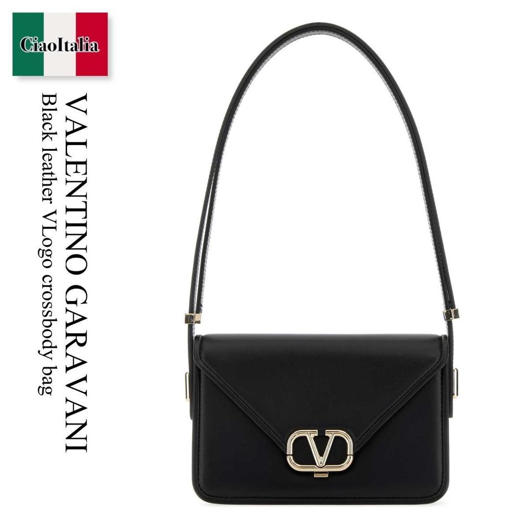 【数量限定・在庫限り・早い者勝ち！】 バレンチノ / かばん / カバン / Valentino Garavani Black Leather Vlogo Crossbody Bag / 3W2B0M59IAI / 3W2B0M59IAI 0NO / 3W2B0M59IAI0NO / ショルダーバッグ・ポシェット