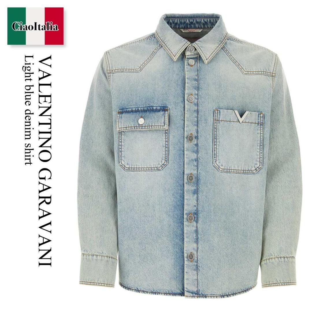 【美品】メンズヴァレンティノ/VALENTINOデニムブルー ボタンアップシャツ 楽天市場】ヴァレンティノ VALENTINO フロントVロゴブラック