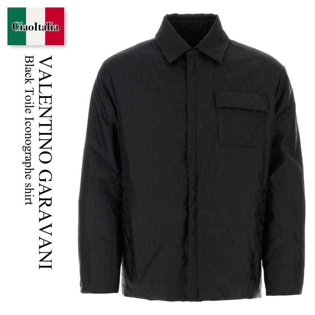 【寸法押さえる・店卸し資産境界線・早め者制覇！】 バレンチノ / Valentino Garavani Black Toile Iconographe Shirt / 4V3CJJ109VF / 4V3CJJ109VF MXM / 4V3CJJ109VFMXM / プルオーバー