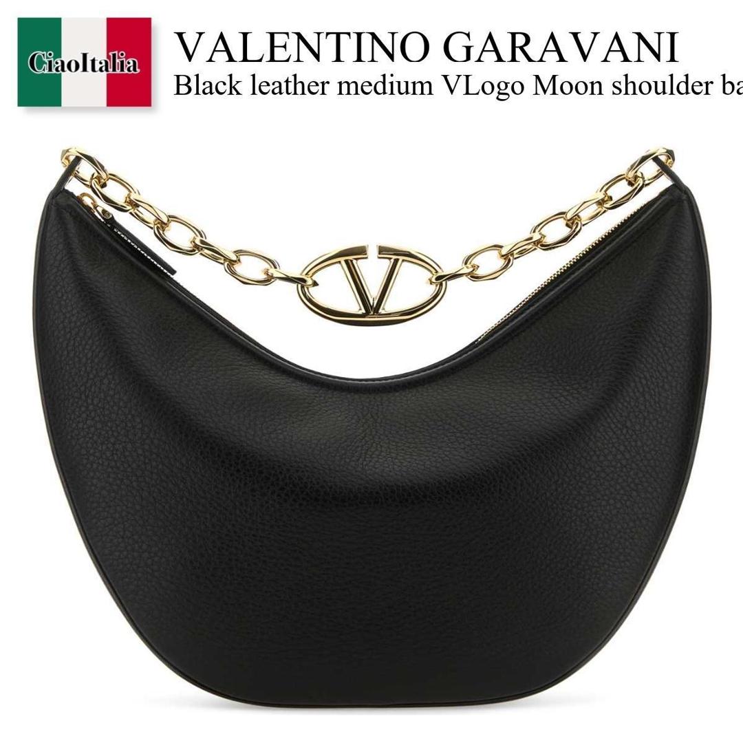 【量目押さえる・店卸し資産極限点・早め者制勝！】 バレンチノ / かばん / 嚢 / Valentino Garavani Leather Medium Vlogo Moon Shoulder Baag / 4W0B0N59JDK / 4W0B0N59JDK 0NO / 4W0B0N59JDK0NO / ショルダーバッグ・ポシェット