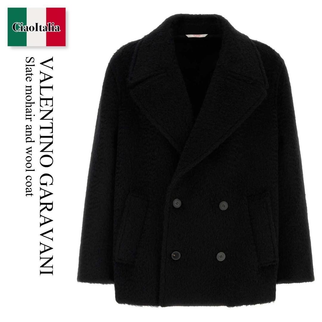 【数量限定・在庫限り・早い者勝ち！】 バレンチノ / Valentino Garavani Slate Mohair And Wool Coat / 5V0CJM39AH4 / 5V0CJM39AH4 0NO / 5V0CJM39AH40NO / コートその他｜Ciao Italia
