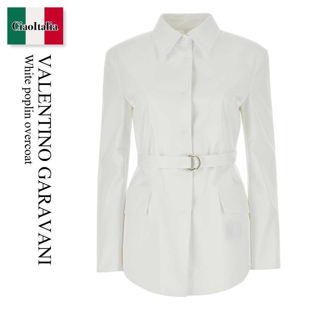 【数量限定・在庫限り・早い者勝ち！】 バレンチノ / Valentino Garavani White Poplin Overcoat / 4B0CJ3E55DN / 4B0CJ3E55DN 001 / 4B0CJ3E55DN001 / トレンチコート｜Ciao Italia