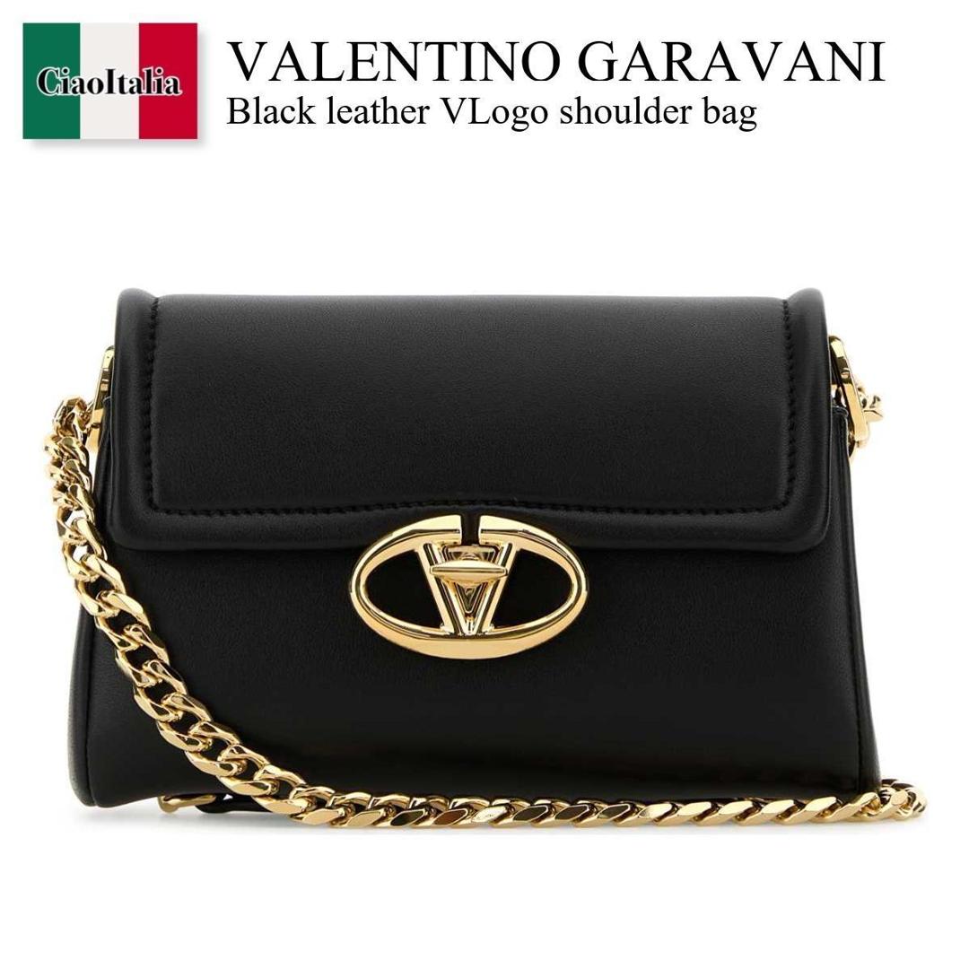 【数量限定・在庫限り・早い者勝ち！】 バレンチノ / かばん / カバン / Valentino Garavani Black Leather Vlogo Shoulder Bag / 5W0B0Q64ZFJ / 5W0B0Q64ZFJ 0NO / 5W0B0Q64ZFJ0NO / ショルダーバッグ・ポシェット