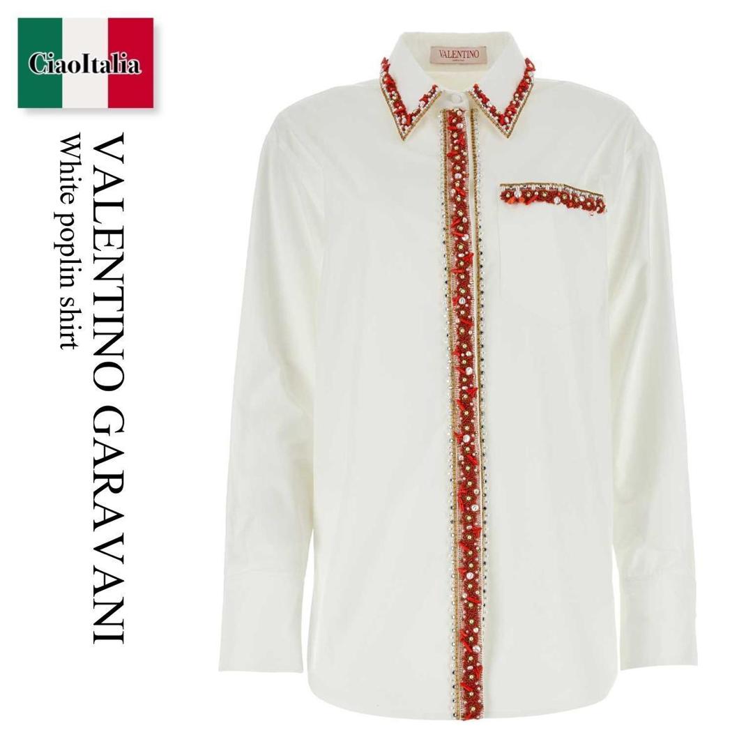 【数量限定・在庫限り・早い者勝ち!】 バレンチノ / Valentino Garavani White Poplin Shirt / 4B3AB5V25DN / 4B3AB5V25DN YJH / 4B3AB5V25DNYJH / ブラウス・シャツ|Ciao Italia