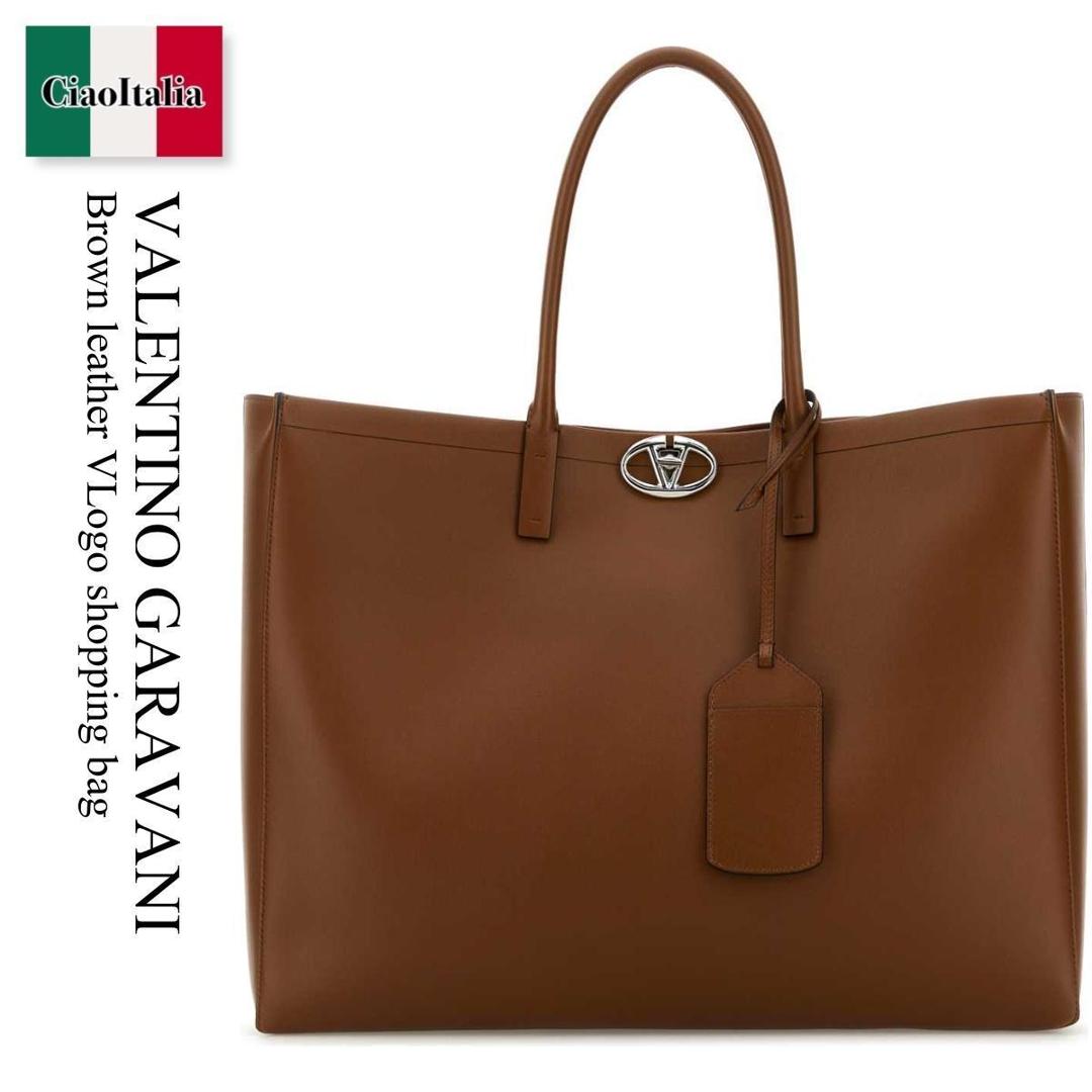 【数量限定・在庫限り・早い者勝ち！】 バレンチノ / かばん / カバン / Valentino Garavani Brown Leather Vlogo Shopping Bag / 5Y0B0C93ZZA / 5Y0B0C93ZZA N58 / 5Y0B0C93ZZAN58 / トートバッグ