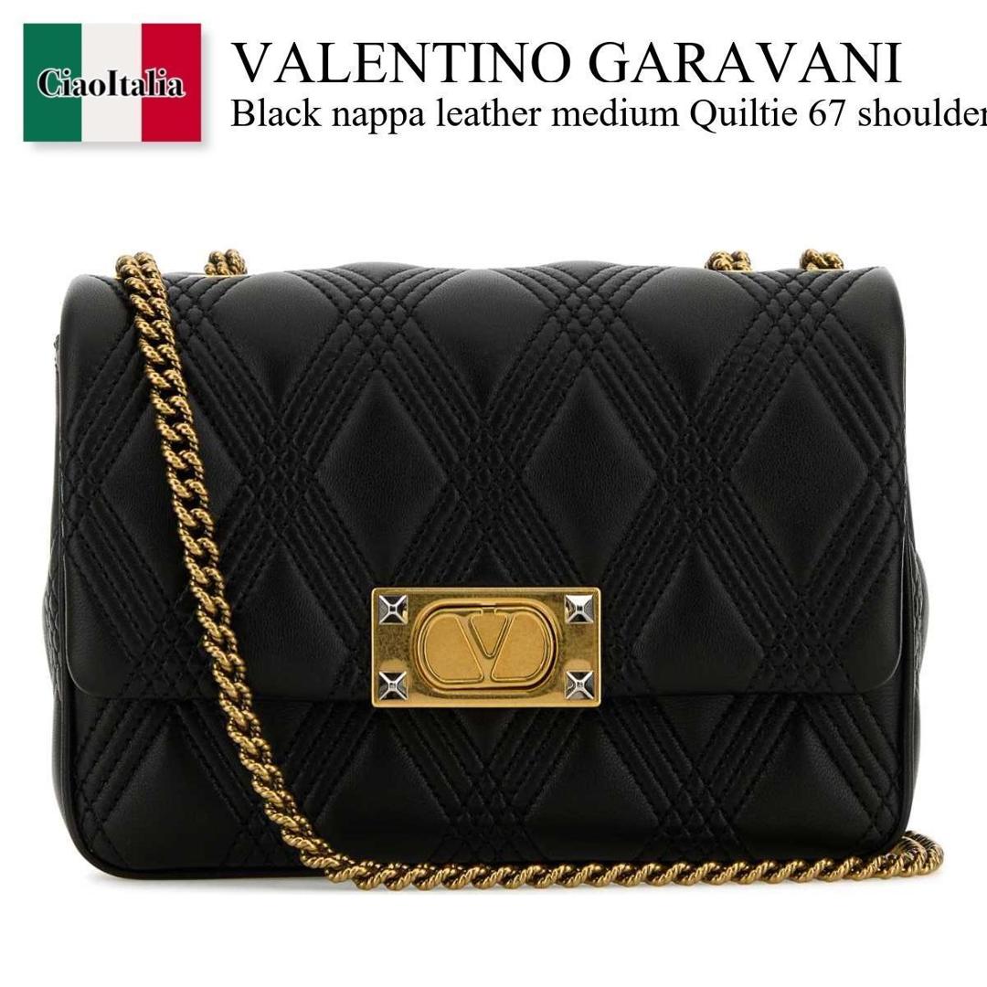 【分量制限事項・店卸し資産区分線・早め者勝利！】 バレンチノ / かばん / 鞄 / Valentino Garavani Leather Medium Quiltie 67 Shoulder Bag / 6W2B0R07XCA / 6W2B0R07XCA 0NO / 6W2B0R07XCA0NO / ショルダーバッグ・ポシェット バッグ・小物・ブランド雑貨-バッグ-ショルダーバッグ・メッセンジャーバッグ