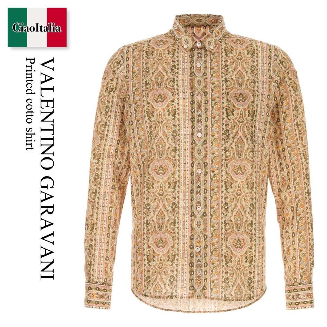 【寸法押さえる・店卸し資産境界線・早め者制覇！】 バレンチノ / Valentino Garavani Printed Cotto Shirt / 6V3ABP85AMQ / 6V3ABP85AMQ QQE / 6V3ABP85AMQQQE / プルオーバー