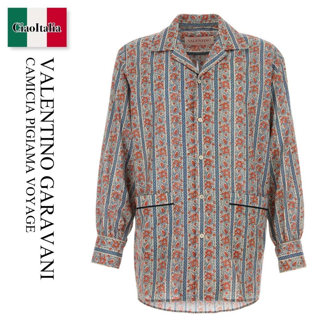 【物量制限事項・店卸し資産極限点・早め者制覇！】 バレンチノ / Valentino Garavani Camicia Pigiama Voyage / 6V3ABQ65AN2 / 6V3ABQ65AN2 QQX / 6V3ABQ65AN2QQX / ティーシャツ