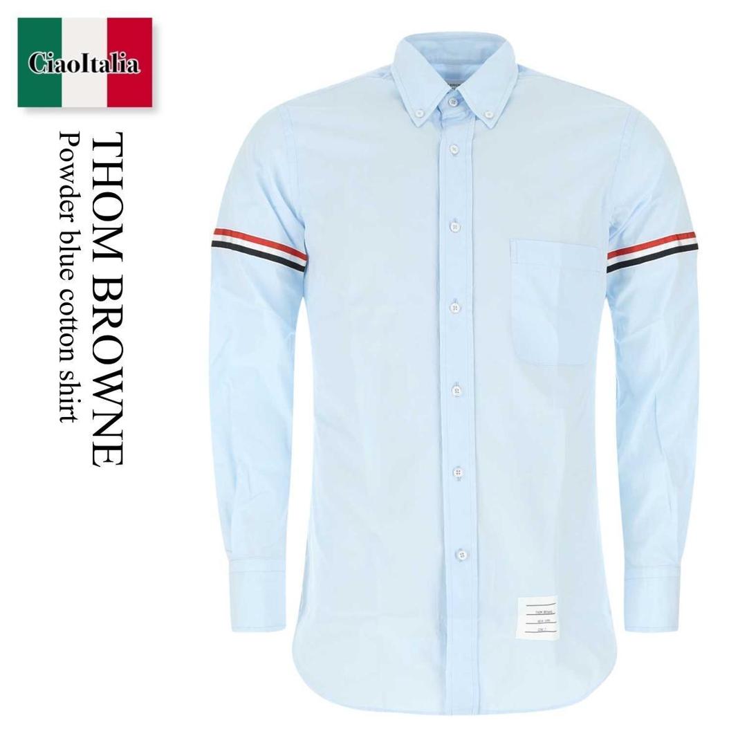 【寸法押さえる・店卸し資産境界線・早め者制覇！】 トム 赤銅色 / Thom Browne Powder Blue Cotton Shirt / MWL150E03113 / MWL150E03113 480 / MWL150E03113480 / プルオーバー
