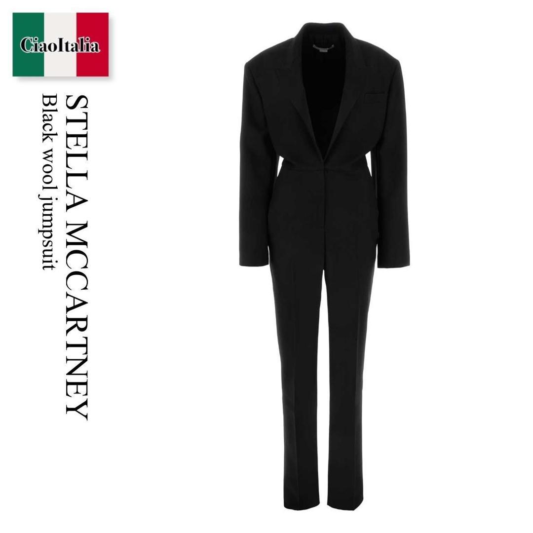 【寸法押さえる・店卸し資産境界線・早め者制覇！】 ステラ・マッカートニー / Stella Mccartney Black Wool Jumpsuit / 610061 3CU750 / 610061 3CU750 1000 / 6100613CU750 / 6100613CU750 1000 / 6100613CU7501000 / オールインワン・サロペット