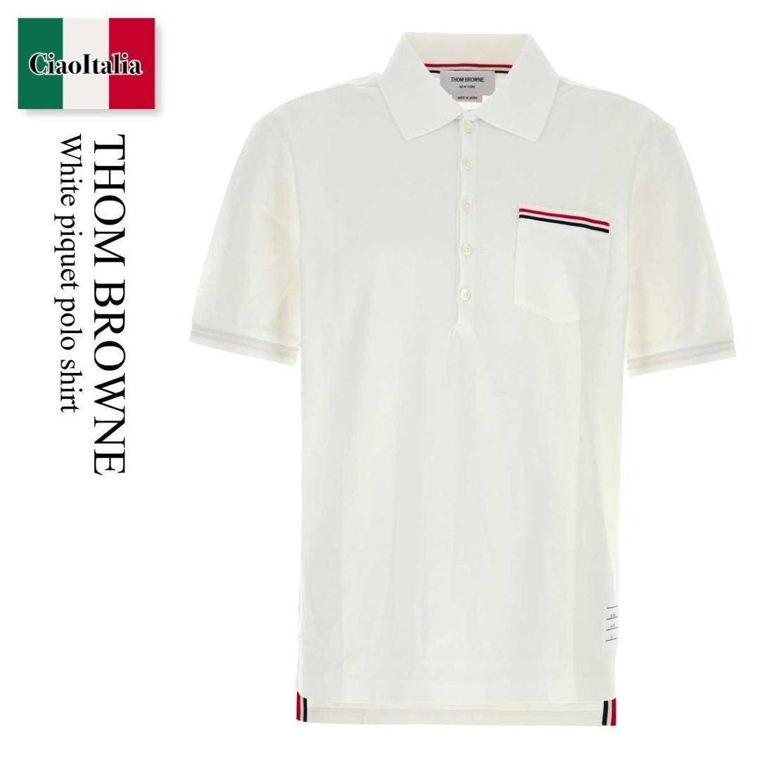 激レア トムブラウン Thom Browne ポロシャツ トリコロール ボタン 激レア トムブラウン Thom Browne ポロシャツ トリコロール