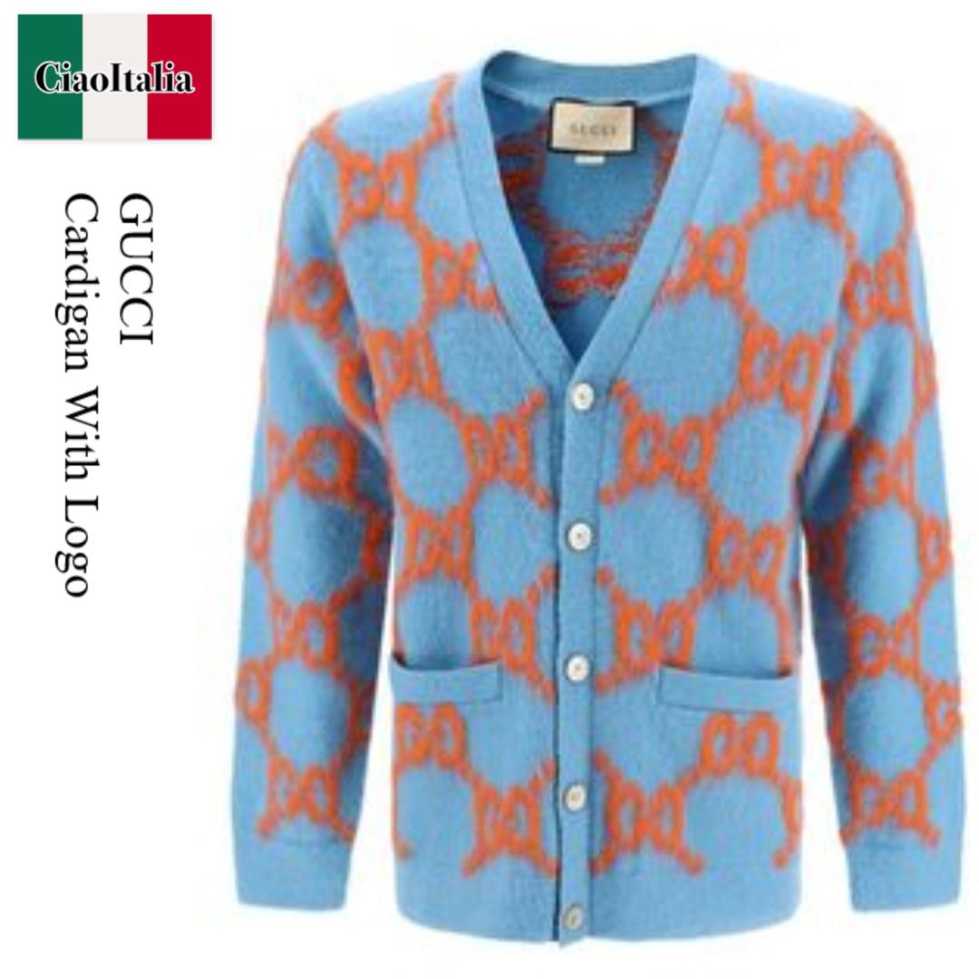 GUCCI ロゴ柄 カーディガン XS 529193_X9W83_4921_010_100_0000