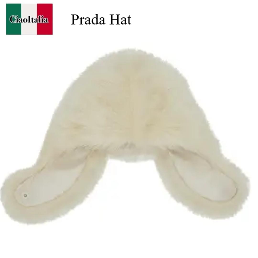 【数量限定・在庫限り・早い者勝ち！】 プラダ / Prada Shearling Hood White / 1HC283 F0009 / 1HC283 2D1U F0009 / 1HC2832D1UF0009 / ハット｜Ciao Italia