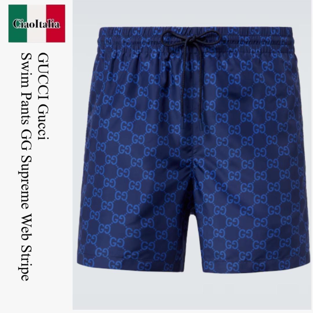 【分量制限事項・店卸し資産区分け・早め者白星！】 グッチ / Gucci Printed Poplin Tech Swim Shorts / 815602XHAJ3 / 815602 XHAJ3 4735 / 815602XHAJ34735 / 水泳着