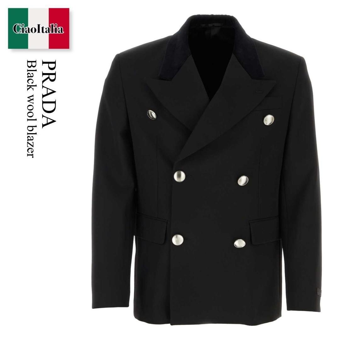 元PRADA【moncao】ウールカシミアサージオーバーシャツ[チャコール/S] Prada Wool Shirt | Saks Fifth Avenue