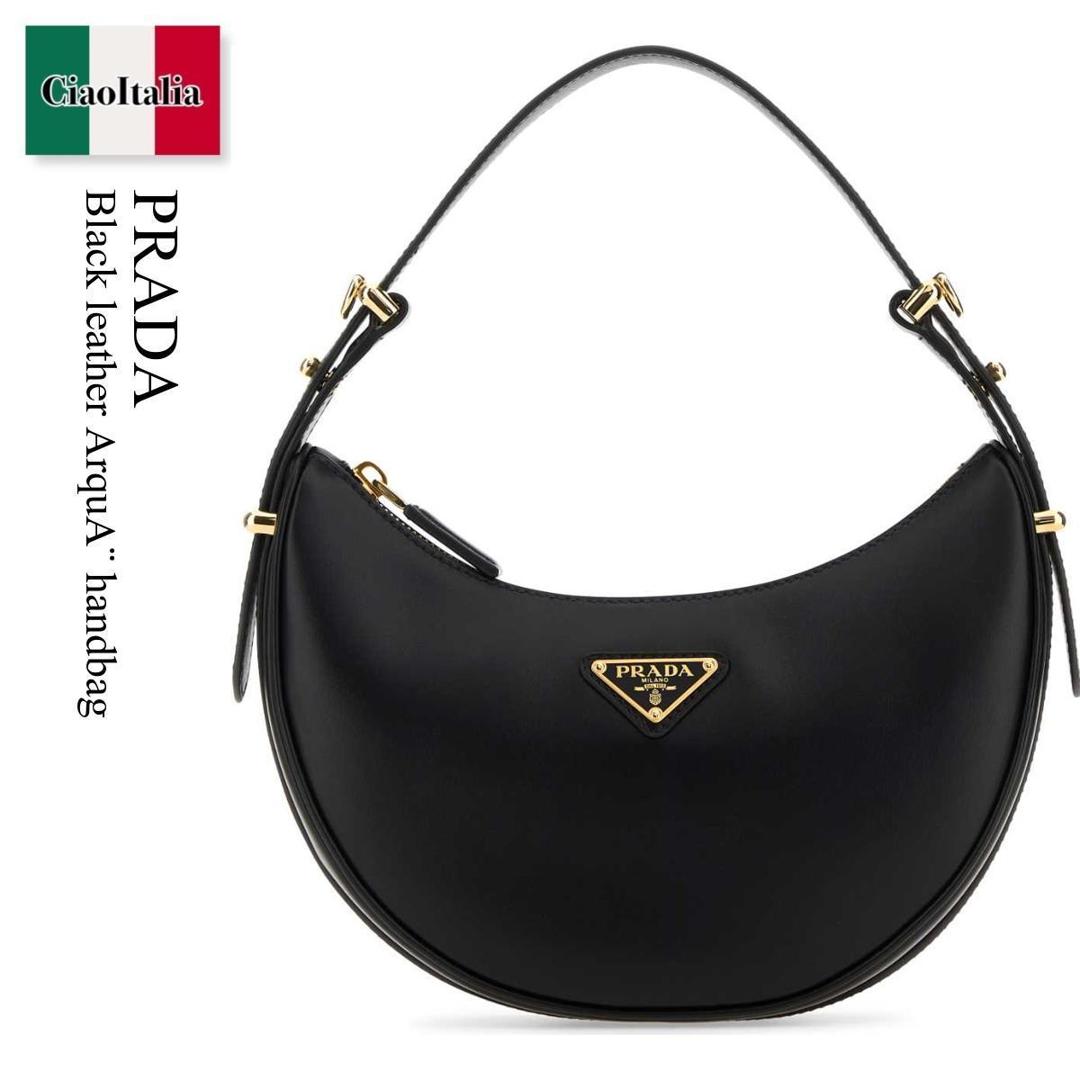 【数量限定・在庫限り・早い者勝ち!】 プラダ / かばん / カバン / Prada Black Leather Arqua Handbag / 1BC194 F0002 / 1BC194 ASK F0002 / 1BC194ASK / 1BC194ASK F0002 / 1BC194ASKF0002 / ハンドバッグ|Ciao Italia