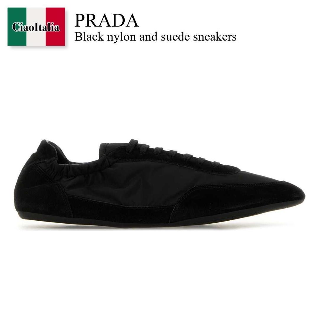 【物量制限事項・店卸し資産極限点・早め者制覇！】 プラダ / Prada Black Nylon And Suede Sneakers / 2EG479 F0002 / 2EG479 FG001D7C F0002 / 2EG479FG001D7C / 2EG479FG001D7C F0002 / 2EG479FG001D7CF0002 / スニーカー