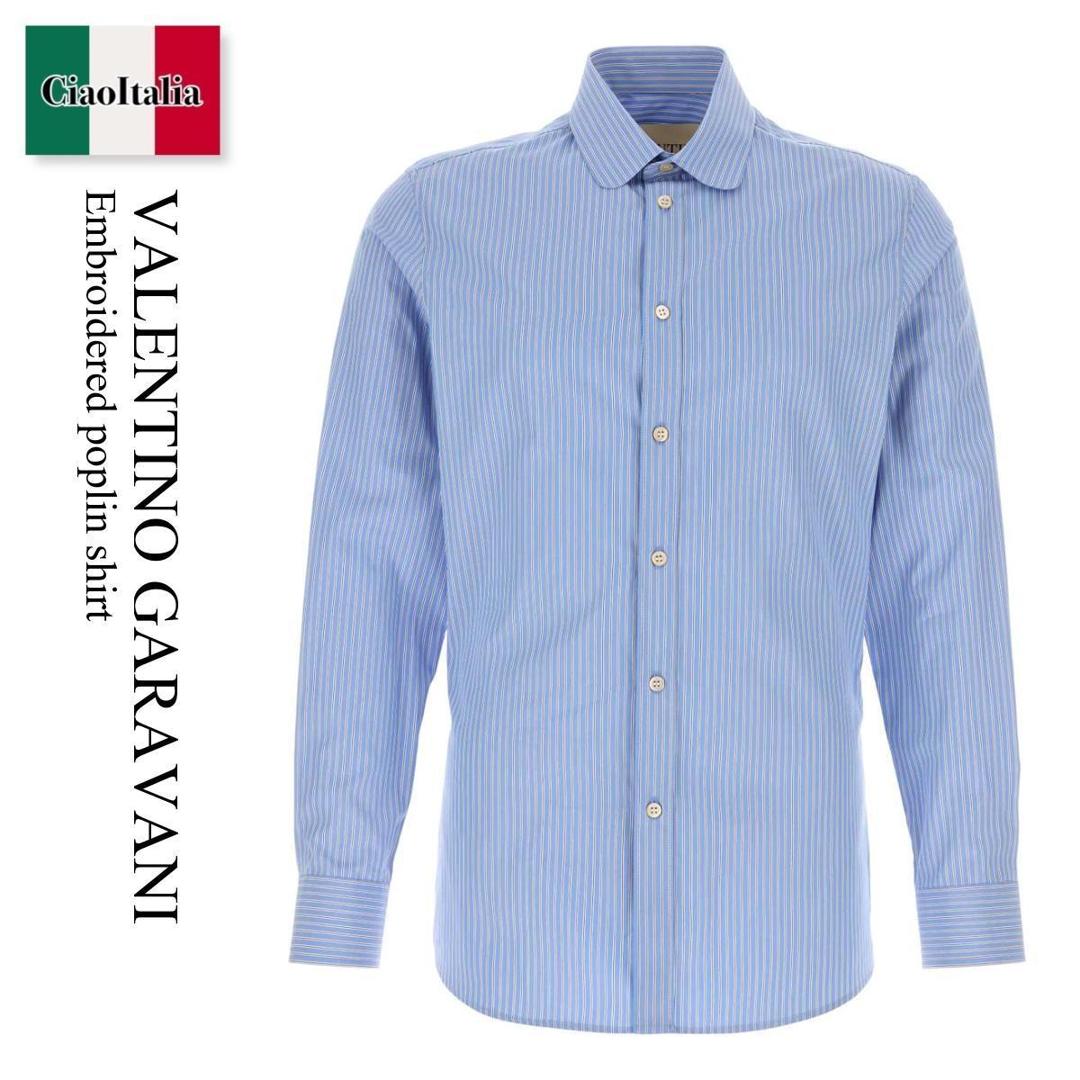 【寸法押さえる・店卸し資産境界線・早め者制覇！】 バレンチノ / Valentino Garavani Embroidered Poplin Shirt / 7V3ABR60AY9 / 7V3ABR60AY9 SCJ / 7V3ABR60AY9SCJ / プルオーバー