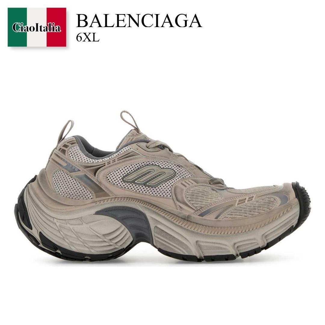 スニーカー BALENCIAGA Men Sneakers 815859 W2MV2 1937 Grey Balenciaga Gray/white/fluorescent yellow sneaker 6XL