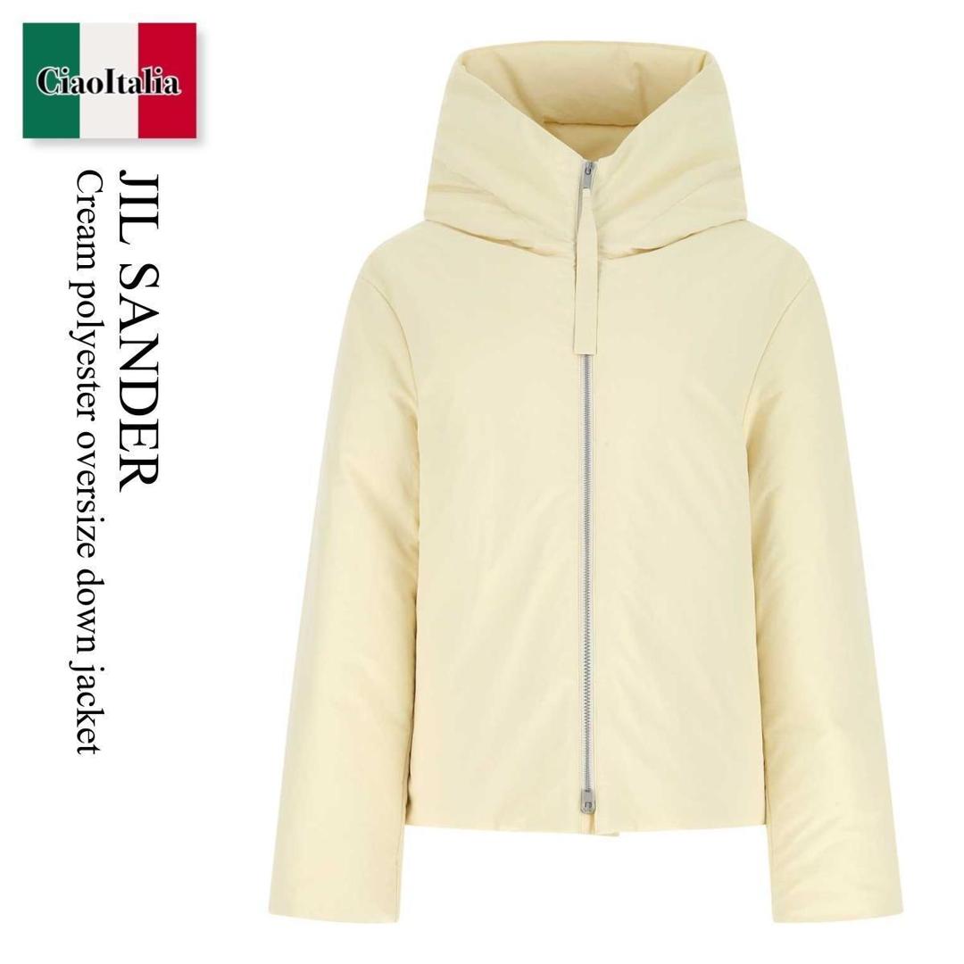 ダウンジャケット・コート Jil Sander Cream Nylon Blend Down Jacket Jil Sander クリーム ナイロン混紡 ダウンジャケット () IFCHIC.COM