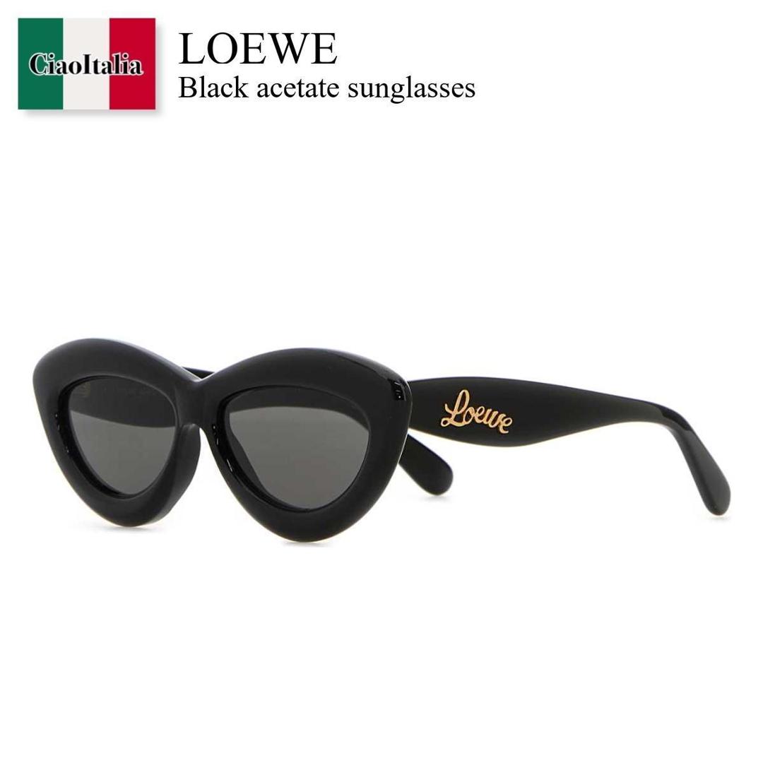 美品 LOEWE ロエベ サングラス LW40079U ブラック ロゴ 楽天市場】ロエベ LOEWE ブロウライン サングラス ブラック