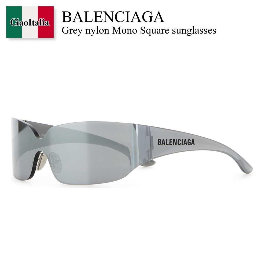 【数量限定・在庫限り・早い者勝ち！】 バレンシアガ / Balenciaga Grey Nylon Mono Square Sunglasses / 830307 T0003 / 830307 T0003 1402 / 830307T0003 / 830307T0003 1402 / 830307T00031402 / サングラス