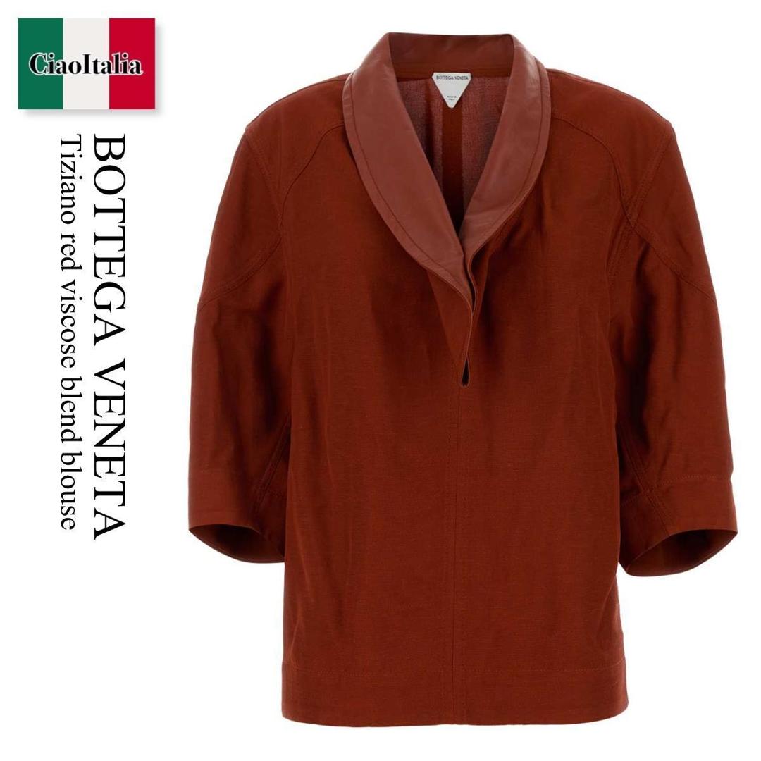 【数量限定・在庫限り・早い者勝ち!】 ボッテガ・ヴェネタ / Bottega Veneta Tiziano Red Viscose Blend Blouse / 819975 V3OZ0 / 819975 V3OZ0 6468 / 819975V3OZ0 / 819975V3OZ0 6468 / 819975V3OZ06468 / ブラウス・シャツ|Ciao Italia
