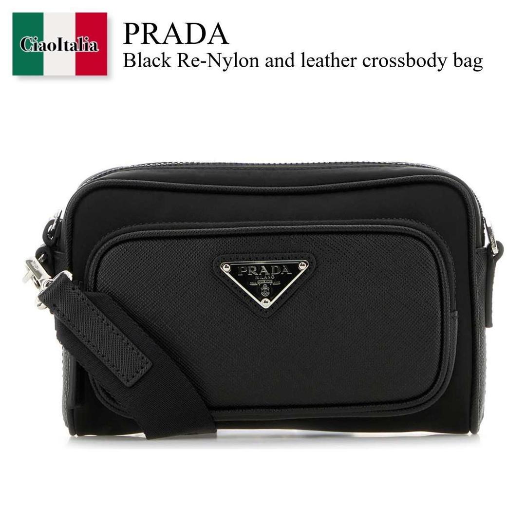 【分量制限事項・店卸し資産区分け・早め者白星！】 プラダ / かばん / 鞄 / Prada Black Re-Nylon And Leather Crossbody Bag / 2VH172 F0002 / 2VH172 2DMH F0002 / 2VH1722DMH / 2VH1722DMH F0002 / 2VH1722DMHF0002 / 商行為御徒面子・公使館員