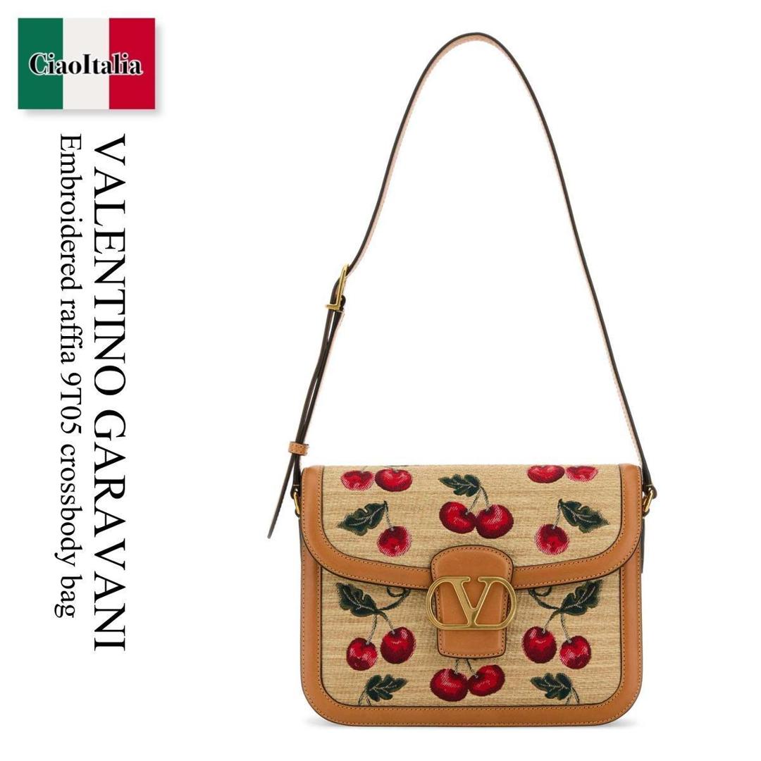 【数量限定・在庫限り・早い者勝ち！】 バレンチノ / かばん / カバン / Valentino Garavani Embroidered Raffia 9T05 Crossbody Bag / 6W0B0R15IXM / 6W0B0R15IXM R9F / 6W0B0R15IXMR9F / ショルダーバッグ・ポシェット