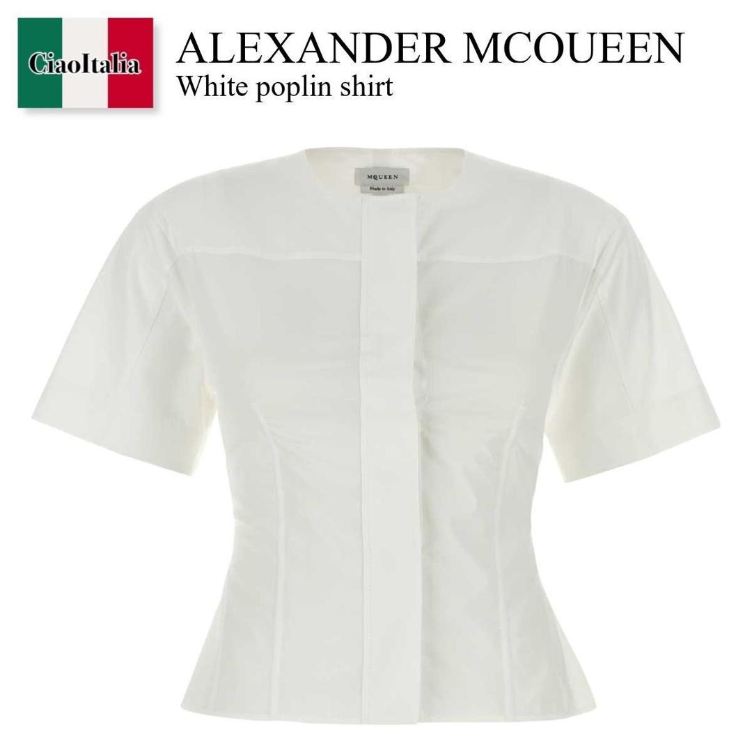 【数量限定・在庫限り・早い者勝ち！】 アレキサンダー・マックイーン / Alexander Mcqueen White Poplin Shirt / 838911 QAABT / 838911 QAABT 9000 / 838911QAABT / 838911QAABT 9000 / 838911QAABT9000 / ブラウス・シャツ｜Ciao Italia