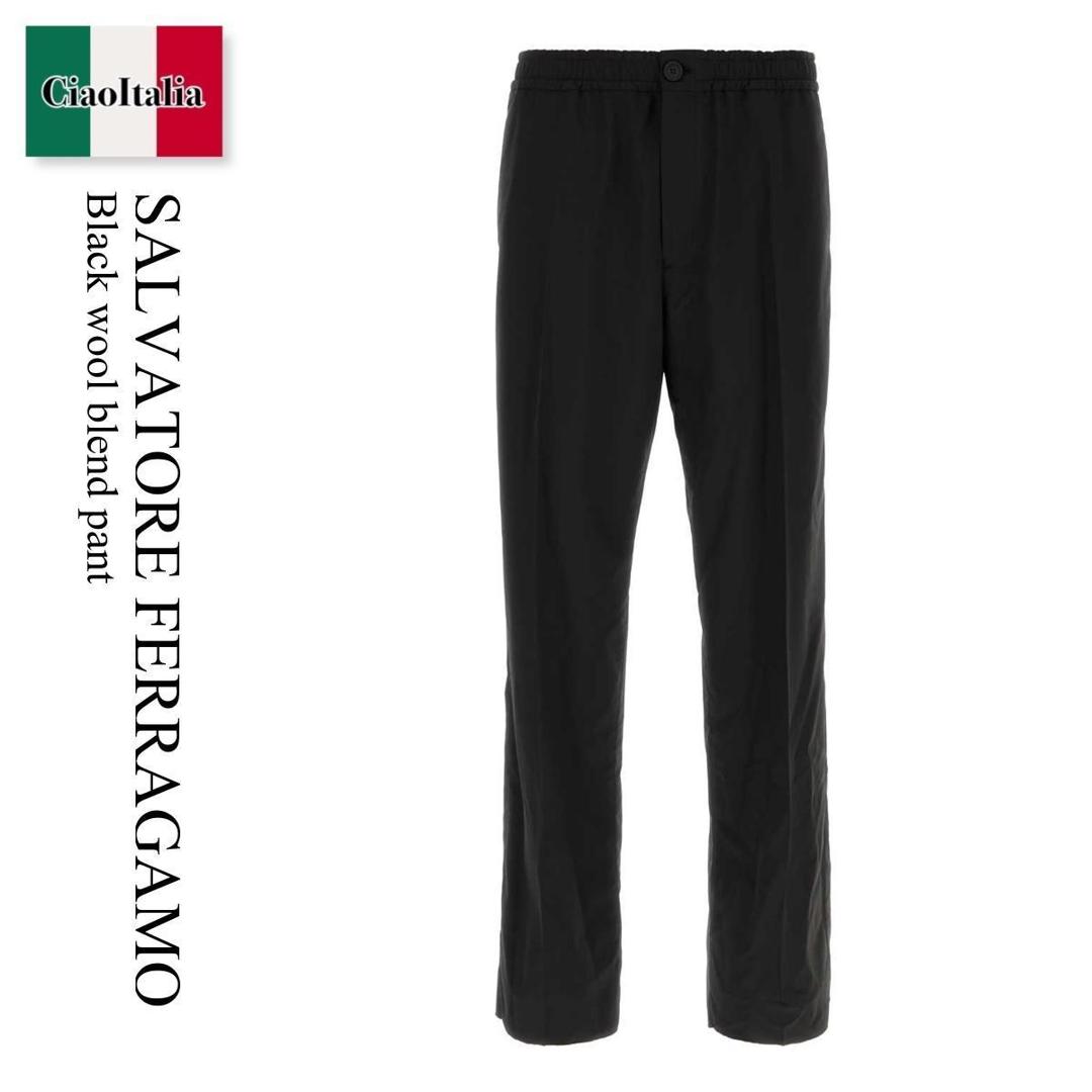 【数量限定・在庫限り・早い者勝ち!】 フェラガモ / Salvatore Ferragamo Black Wool Blend Pant / 144835 784862 / 144835 784862 NERBIANAT / 144835784862 / 144835784862 NERBIANAT / 144835784862NERBIANAT / パンツ・ボトムスその他|Ciao Italia