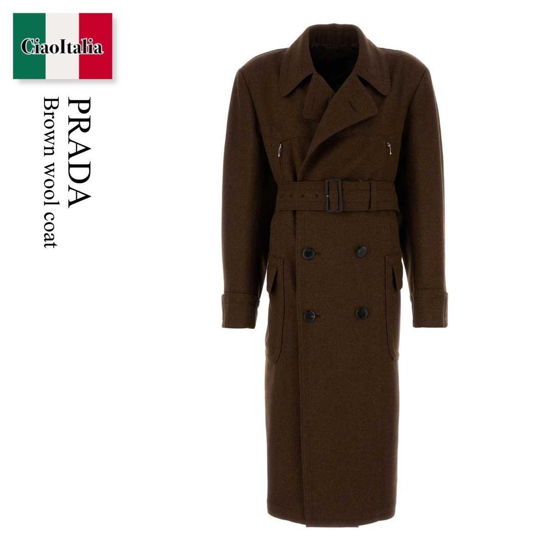 【新品未使用タグ付き】PRADAメンズコート PRADA - PRADA プラダ コート（その他） M オレンジx黒(総柄