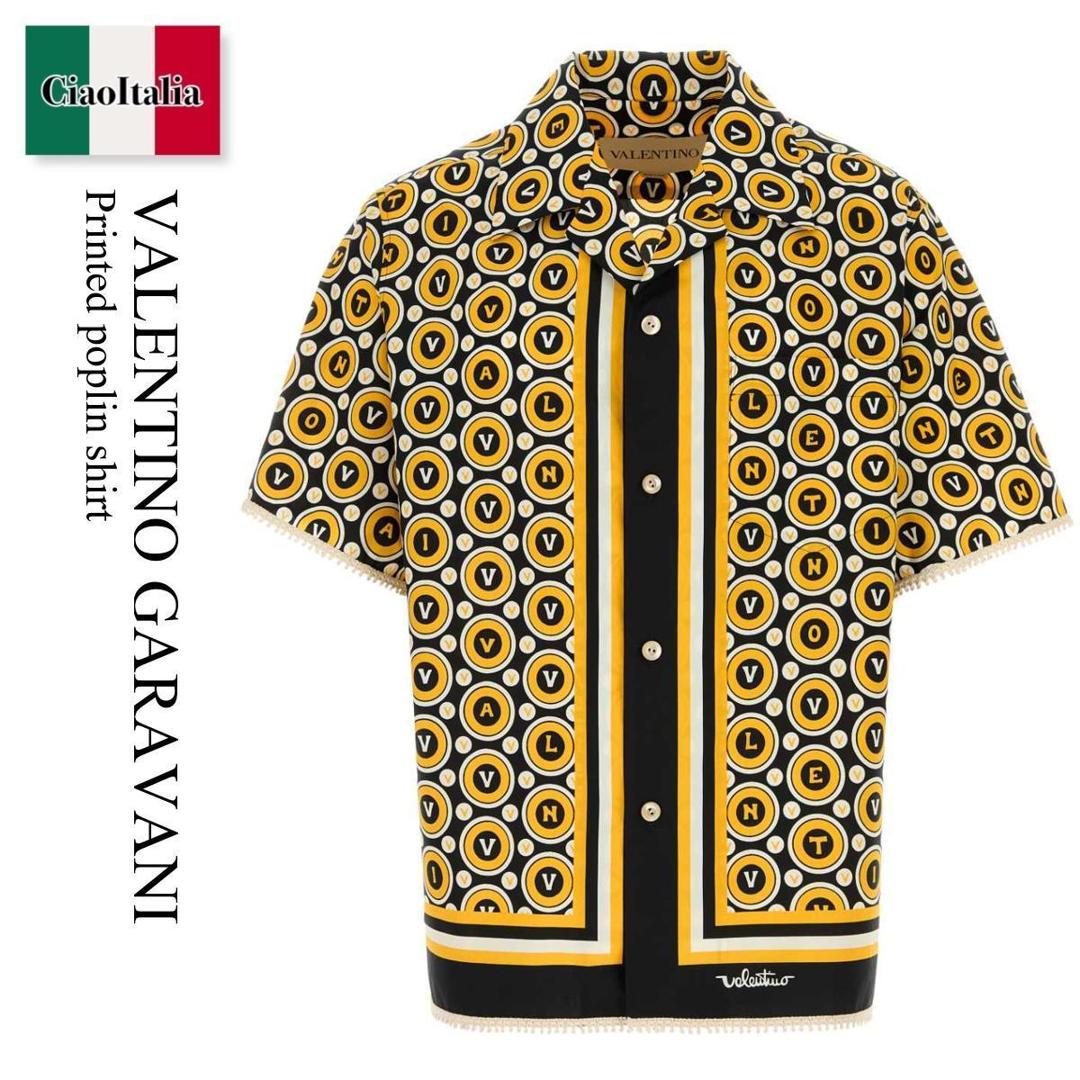 【寸法押さえる・店卸し資産境界線・早め者制覇！】 バレンチノ / Valentino Garavani Printed Poplin Shirt / 7V3AA111AYQ / 7V3AA111AYQ CLP / 7V3AA111AYQCLP / プルオーバー