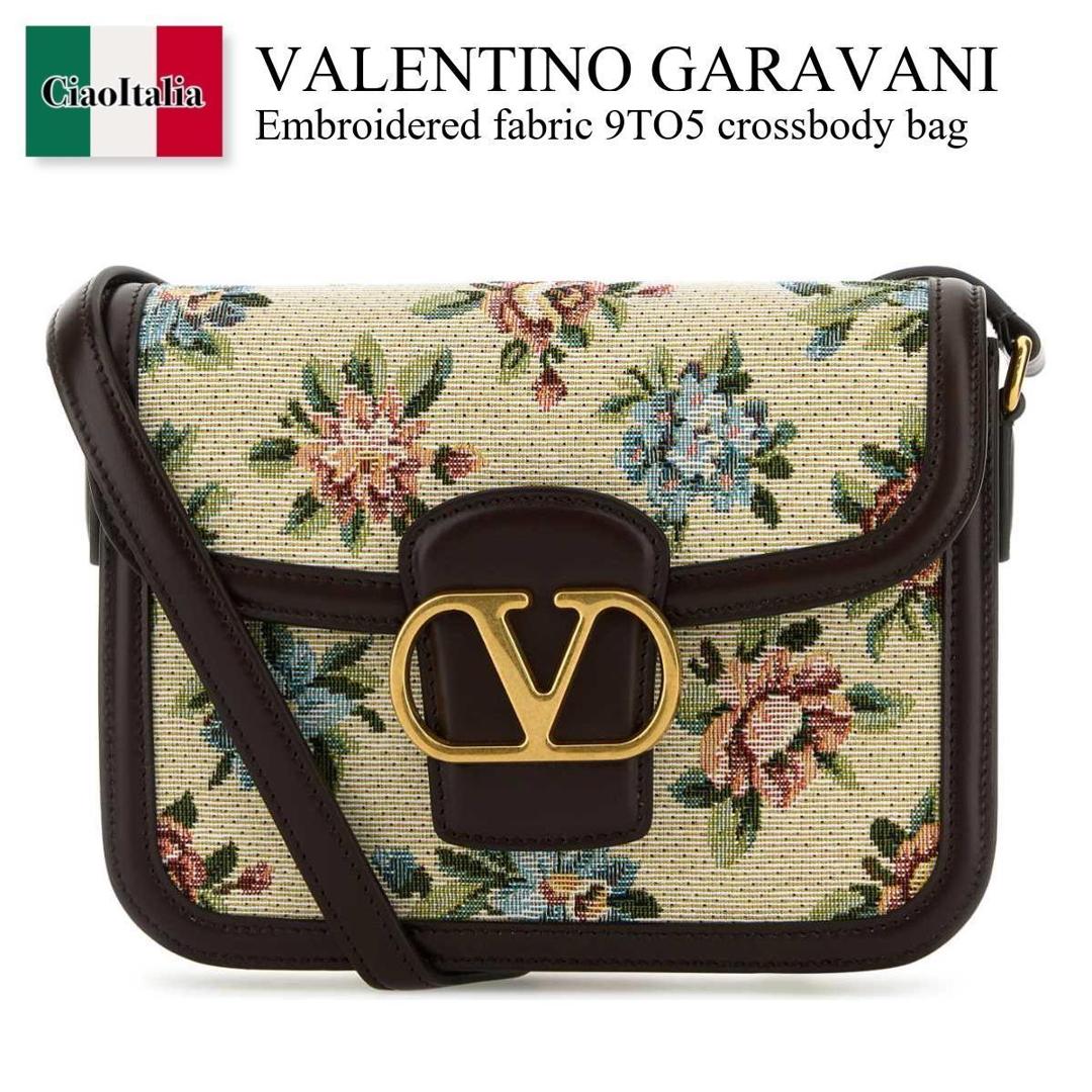 【数量限定・在庫限り・早い者勝ち！】 バレンチノ / かばん / カバン / Valentino Garavani Embroidered Fabric 9To5 Crossbody Bag / 7W2B0R46VRP / 7W2B0R46VRP QNN / 7W2B0R46VRPQNN / ショルダーバッグ・ポシェット